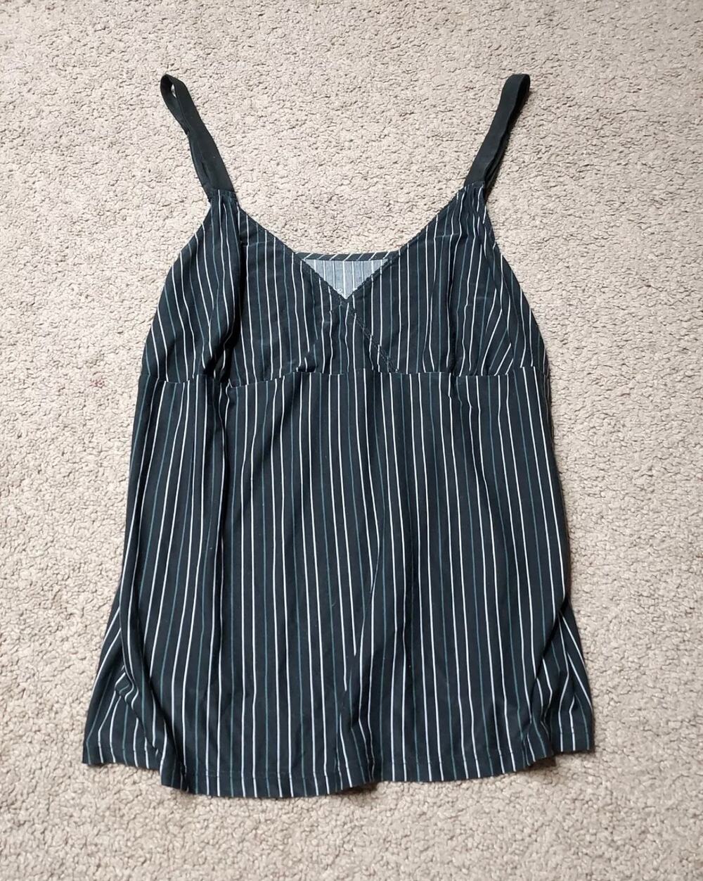 Women's Size Large Gilligan & O'Malley Sleepwear Striped Soft Tank Top Soft